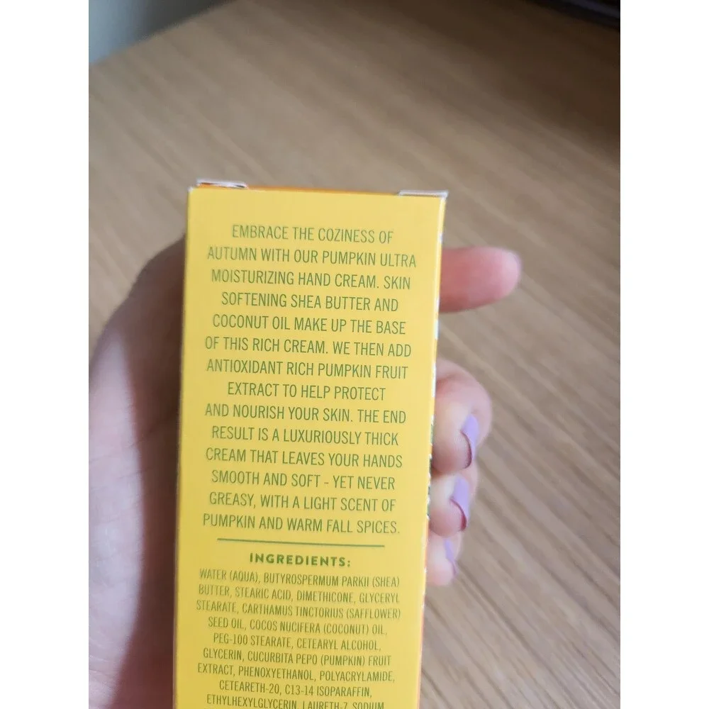 Trader Joe's Pumpkin Ultra-Moisturizing Hand Cream 3oz 85g NIB
